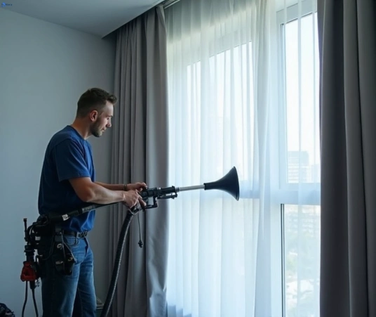 Professional commercial curtain cleaning process equipment Matty Curtain Cleaning pendle-hill-nsw