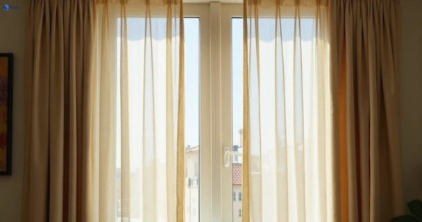 Dusty and dull curtains in pendle-hill-nsw before steam cleaning